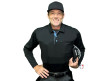 Smitty V3 Major League Replica Long Sleeve Umpire Shirt - Black with Sky Blue