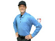 Smitty V3 Major League Replica Long Sleeve Umpire Shirt - Sky Blue with Black