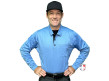 Smitty V3 Major League Replica Long Sleeve Umpire Shirt - Sky Blue with Black