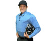 Smitty V3 Major League Replica Long Sleeve Umpire Shirt - Sky Blue with Black