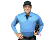 Smitty V3 Major League Replica Long Sleeve Umpire Shirt - Sky Blue with Black