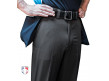 Smitty Performance Poly Spandex Charcoal Grey Flat Front Plate Umpire Pants