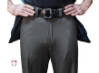 	Smitty Performance Poly Spandex Charcoal Grey Flat Front Umpire Plate Pants with Expander Waistband