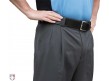 S395X Smitty Performance Poly Spandex Expander Waist Charcoal Grey Umpire Combo Pants Closeup