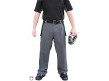 S392-Smitty Performance Poly Spandex Charcoal Grey Plate Umpire Pants Front Close Up