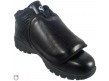 SM-PLATE Smitty All-Black Mid-Cut Umpire Plate Shoes Front Inside Angled View
