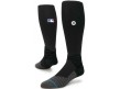 STN-MLB-OTC-BK Stance MLB Diamond Pro Over-the-Calf Socks - Black Front and Back Together