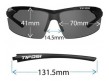 TIF-TRACK-GB Tifosi Track Sunglasses - Gloss Black / Smoke Dimensions
