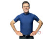 ThighPro Locked In Mock Neck Short Sleeve Compression Shirt - Navy