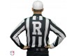 USA118X Smitty 2" Stripe Heavyweight Interlock Long Sleeve Football Referee Shirt with Position Placket Worn Back View