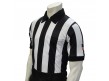USA137-FLEX-Smitty 2 1/4" Stripe "Body Flex" Short Sleeve Football Referee Shirt with SLEEVE USA FLAG