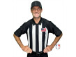 Smitty 2 1/4" Stripe Body Flex Short Sleeve Football Referee Shirt with Black Shoulders