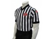 USA200IA-FLEX Iowa (IHSAA) 1" Stripe Body Flex Men's V-Neck Referee Shirt