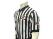USA200NE-NHS-FLEX Nebraska (NSAA-NHSOA) 1" Stripe Body Flex Men's V-Neck Referee Shirt with NHSOA Logo