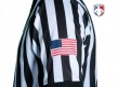 USA200-Smitty Dye Sublimated 1" Stripe V-Neck Referee Shirt Sleeve with Flag
