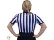 USA211-Flex Smitty Women's 1" Stripe Body Flex V-Neck Referee Shirt with USA Flag