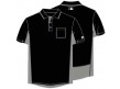 UM03-BK/GY-Majestic MLB Umpire Shirt-Black With Charcoal Grey
