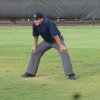 base umpire gets locked into position