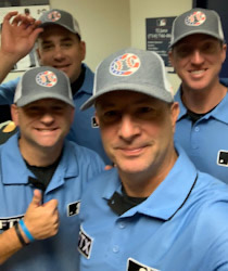 MLB Umpires Wearing Umps Care Caps in Locker Room