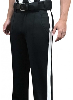 Smitty Tapered Fit Black with White Stripe Football Referee Pants