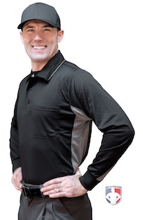 Long Sleeve Black Umpire Shirt Worn by Umpire