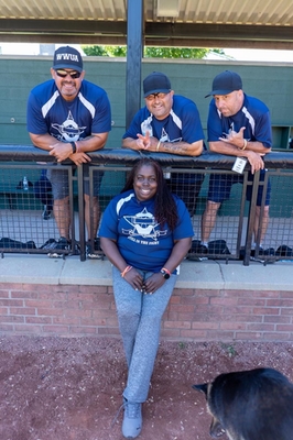 4 Students in Dugout