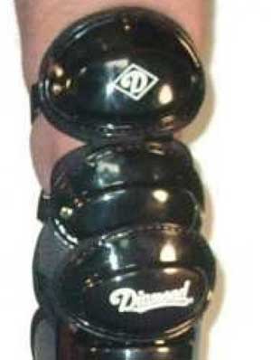 Diamond IX3 Umpire Shin Guards Worn