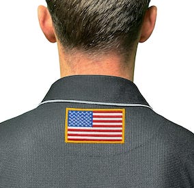 Flag Patch on Umpire Shirt Yoke